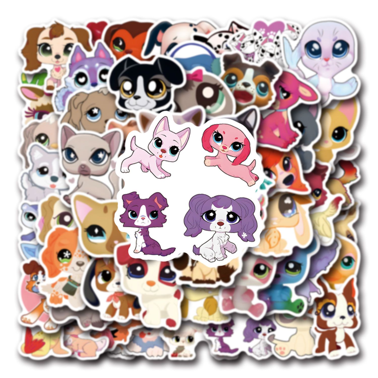 Kids Toys Shop - 10/55/110PCS Littlest 애완 동물 가게 스티커