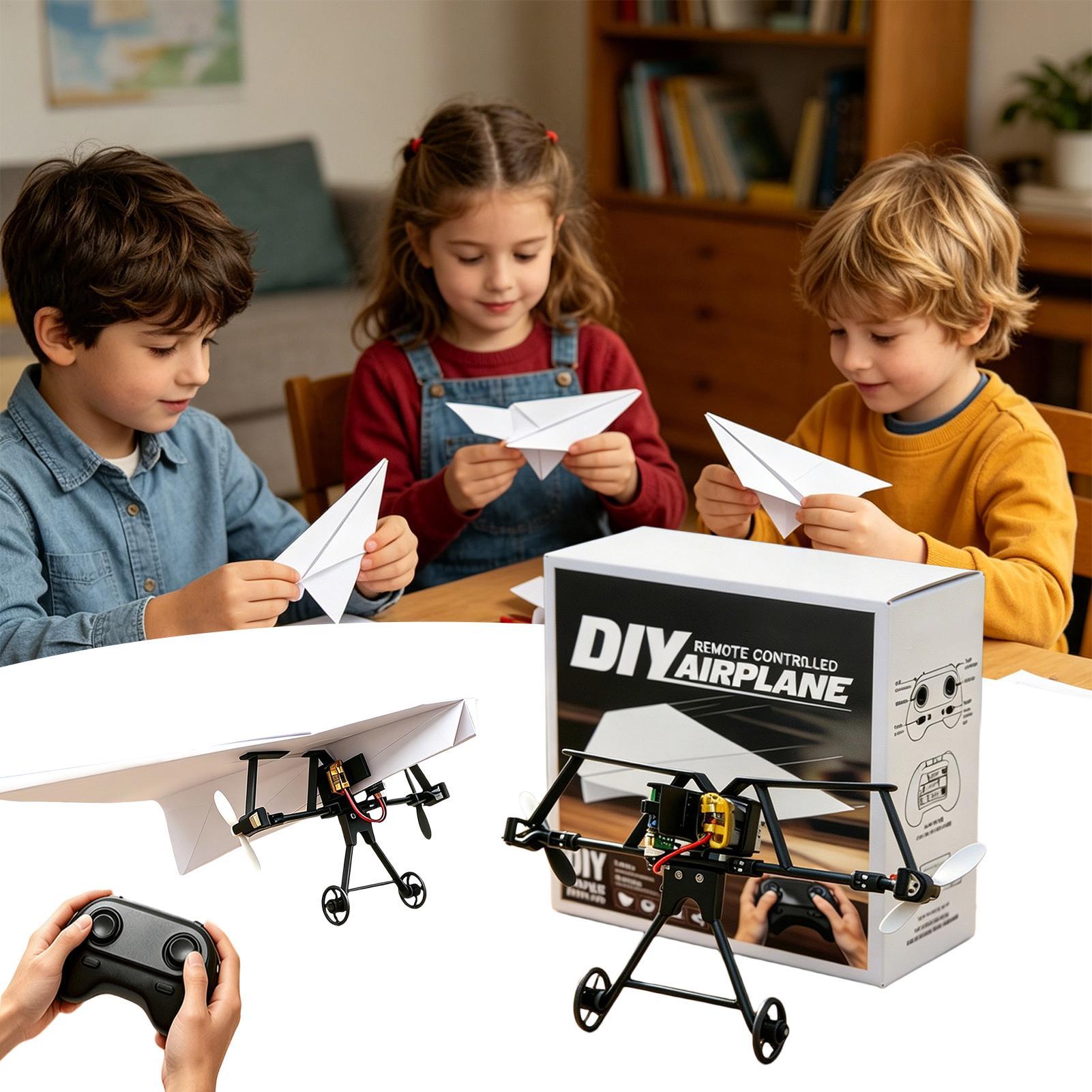 Kids Toys Electric - DIY RC 종이 비행기 키트, 자이로