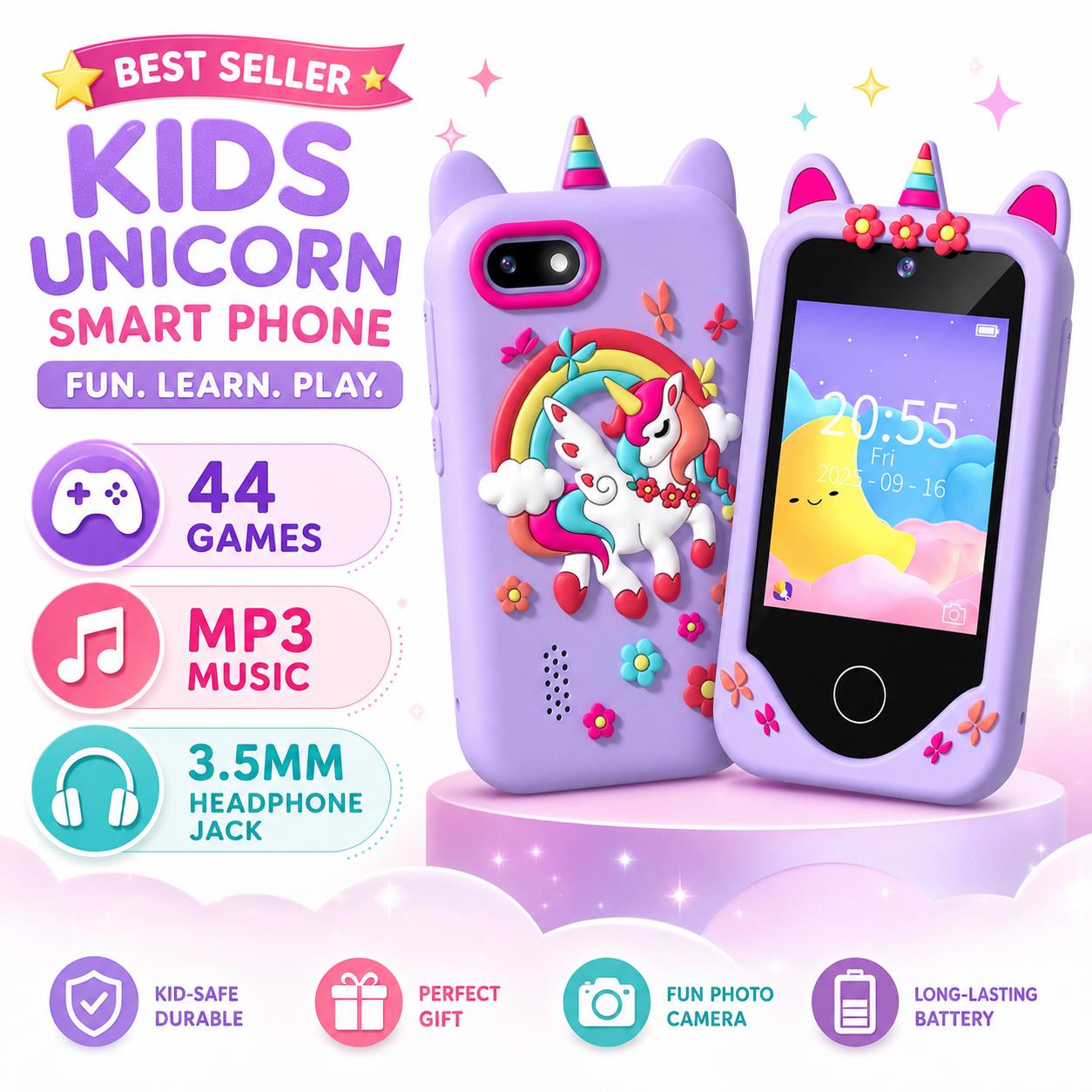 Kids Toys Smartphone - 키즈 스마트 토이폰 44 퍼즐 게임