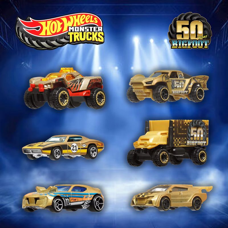 Hot Wheels Car Monster Trucks - 핫휠 몬스터 트럭 50주년 기념 세트-빅풋