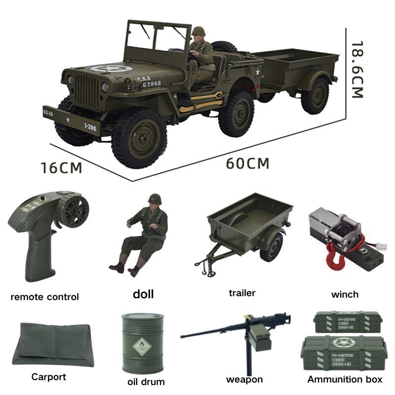 Kids Toys Jeep - JJRC C8815 RC 자동차 1941 JEEP
