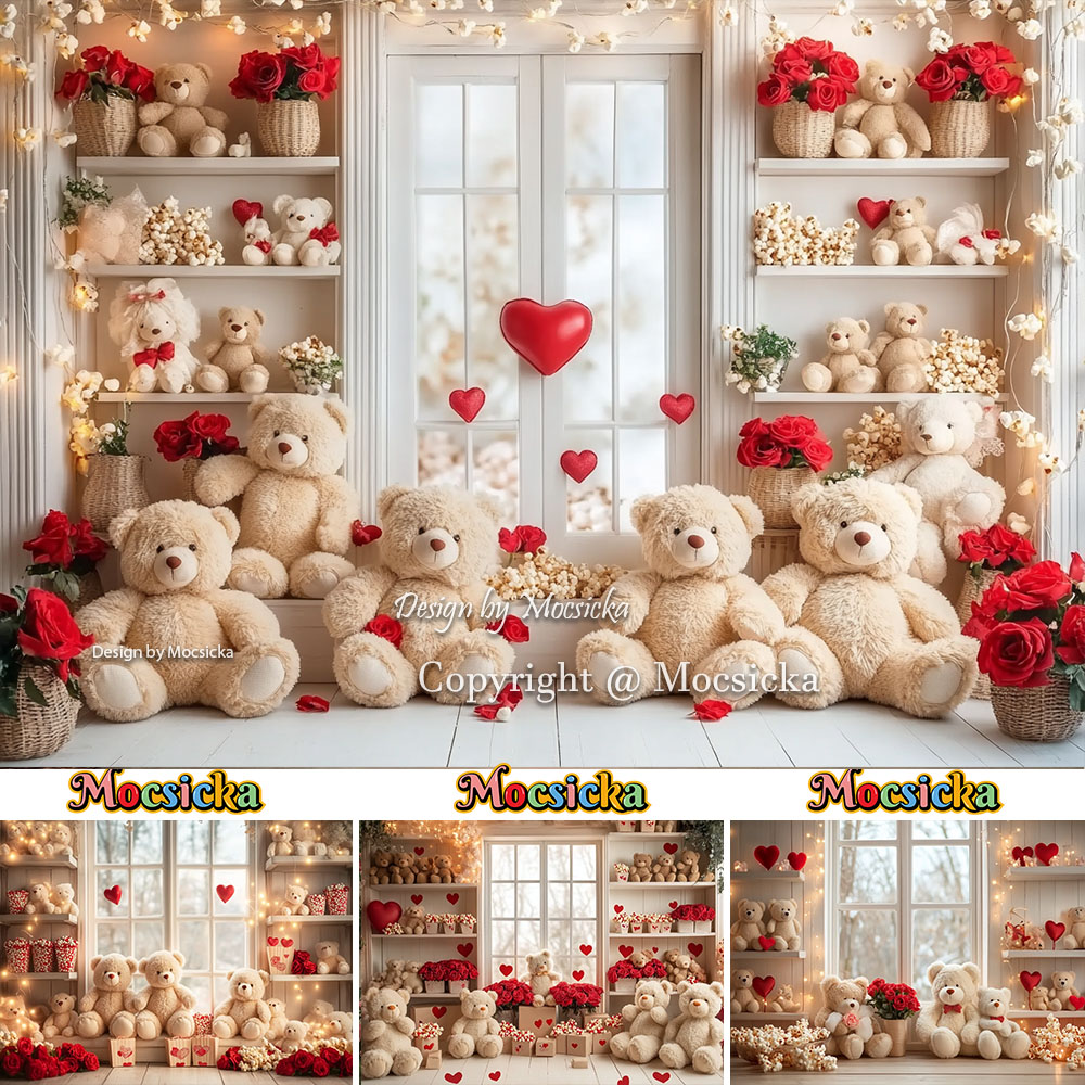 Mocsicka 발렌타인 데이 룸 배경 사진 장난감 곰 - Toys Background For Kids 리뷰 및 가격