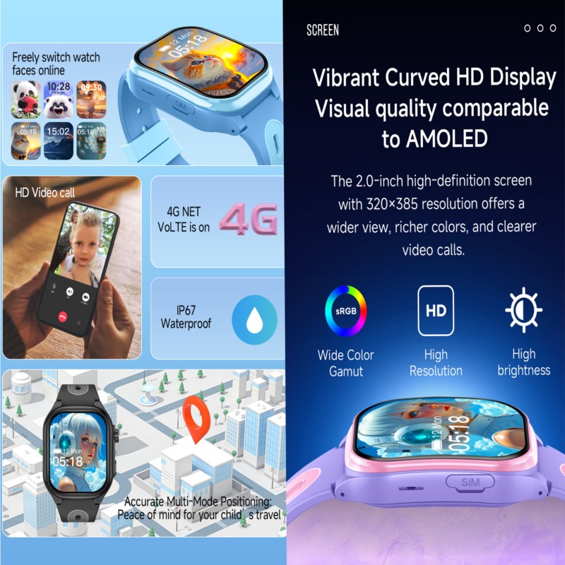 4G 스마트워치 키즈 2.0인치 HD 화면 2+16GB - Kids Smartwatch Gps 리뷰 및 가격