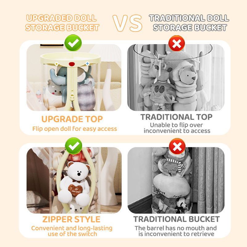 인형 보관함 봉제 장난감 버킷 만화 정리함 어린이 장난 - Kids Zipper Toys 리뷰 및 가격