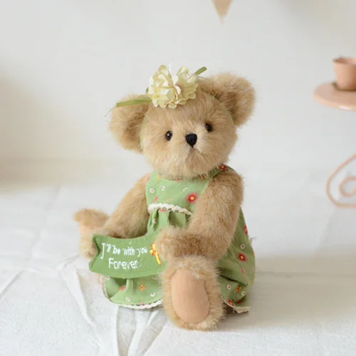 테디 베어 봉제 인형, 녹색 원피스 봉제 조인트, 테디 - Kids Toys Shop 리뷰 및 가격