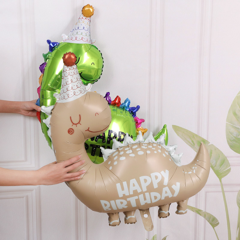 공룡 알루미늄 필름 풍선, 그린 만화 공룡 스타일 풍선 - Toys Background For Kids 리뷰 및 가격