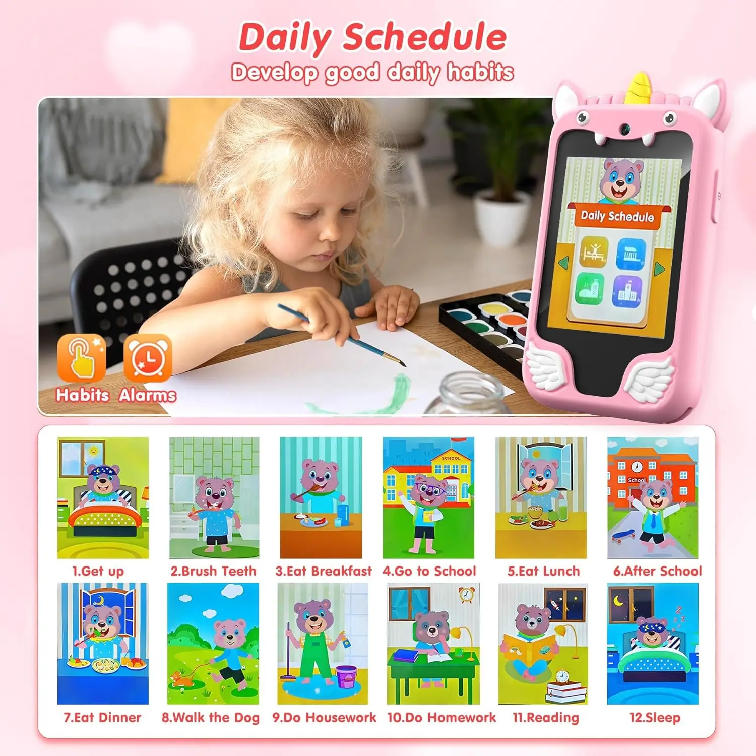 어린이 스마트폰 카메라 장난감 터치스크린 유니콘 아기  - Kids Toys Smartphone 리뷰 및 가격