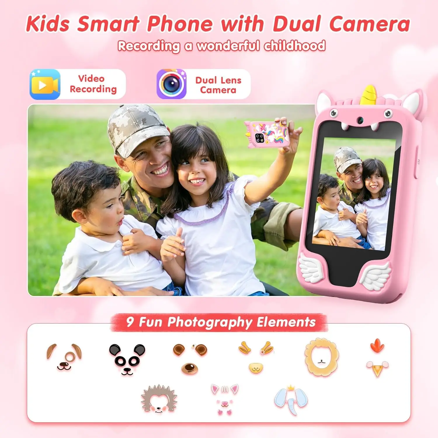 어린이 스마트폰 카메라 장난감 터치스크린 유니콘 아기  - Kids Toys Smartphone 리뷰 및 가격