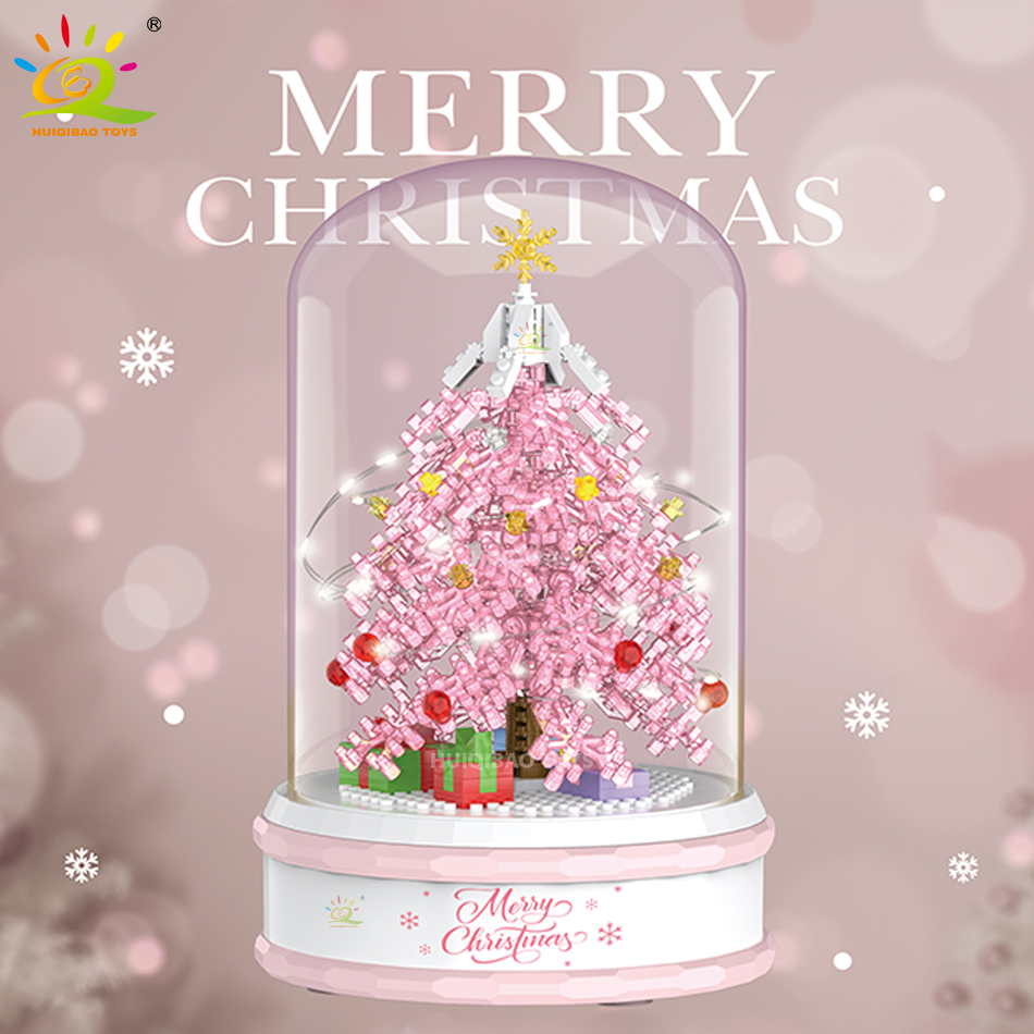 HUIQIBAO 크리스마스 트리 뮤직박스 마이크로 빌딩 - Kids Xmas Toys Ideas 리뷰 및 가격