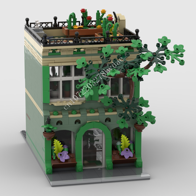 1098PCS 식물 가게 MOC 스트리트뷰 퍼즐 세트  - Kids Toys Shop 리뷰 및 가격