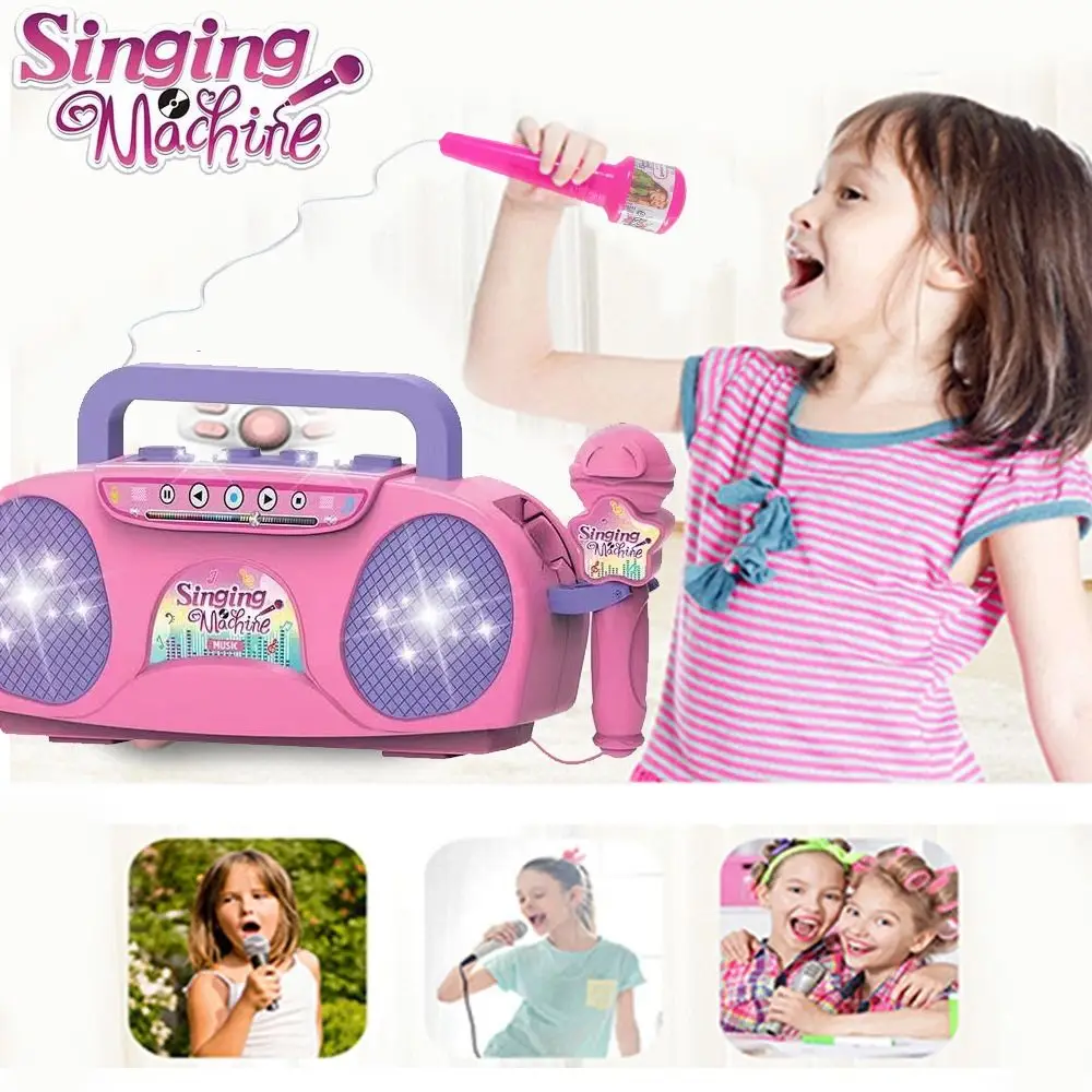음악 악기 마이크 카라오케 기계 조명 포함 실내외 여행 - Kids Microphone Karaoke 리뷰 및 가격