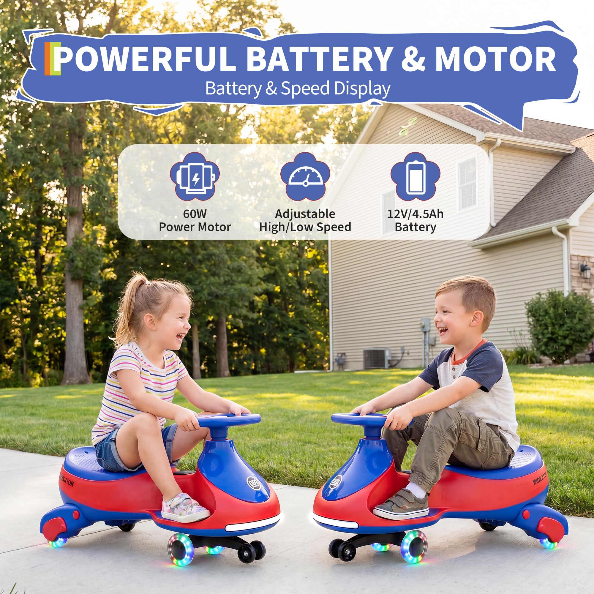 12V 전동 흔들 자동차, 페달 포함 어린이용, 2 i - Kids Toys Electric 리뷰 및 가격