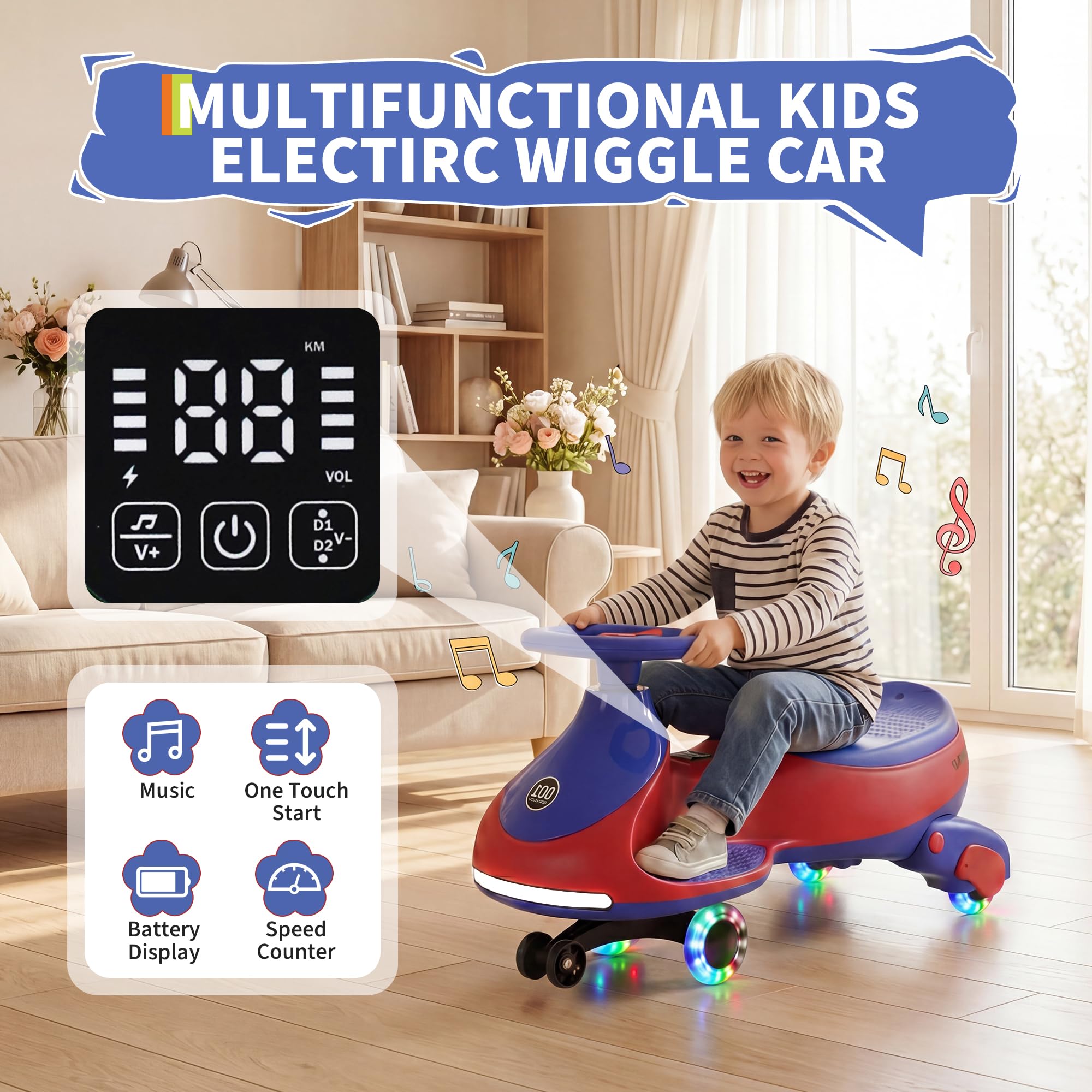 12V 전동 흔들 자동차, 페달 포함 어린이용, 2 i - Kids Toys Electric 리뷰 및 가격