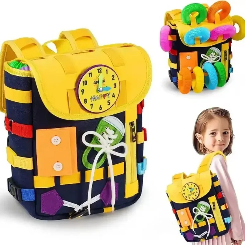 몬테소리 버클 지퍼가 달린 유아용 배낭 바쁜 보드 감각 - Kids Zipper Toys 리뷰 및 가격