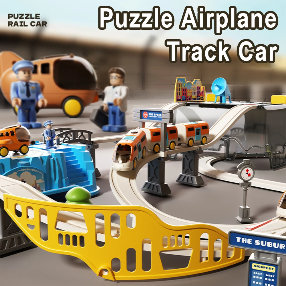 공항 테마 기차 트랙 장난감 세트(보관 상자 포함) 창 - Kids Storage Toys 리뷰 및 가격
