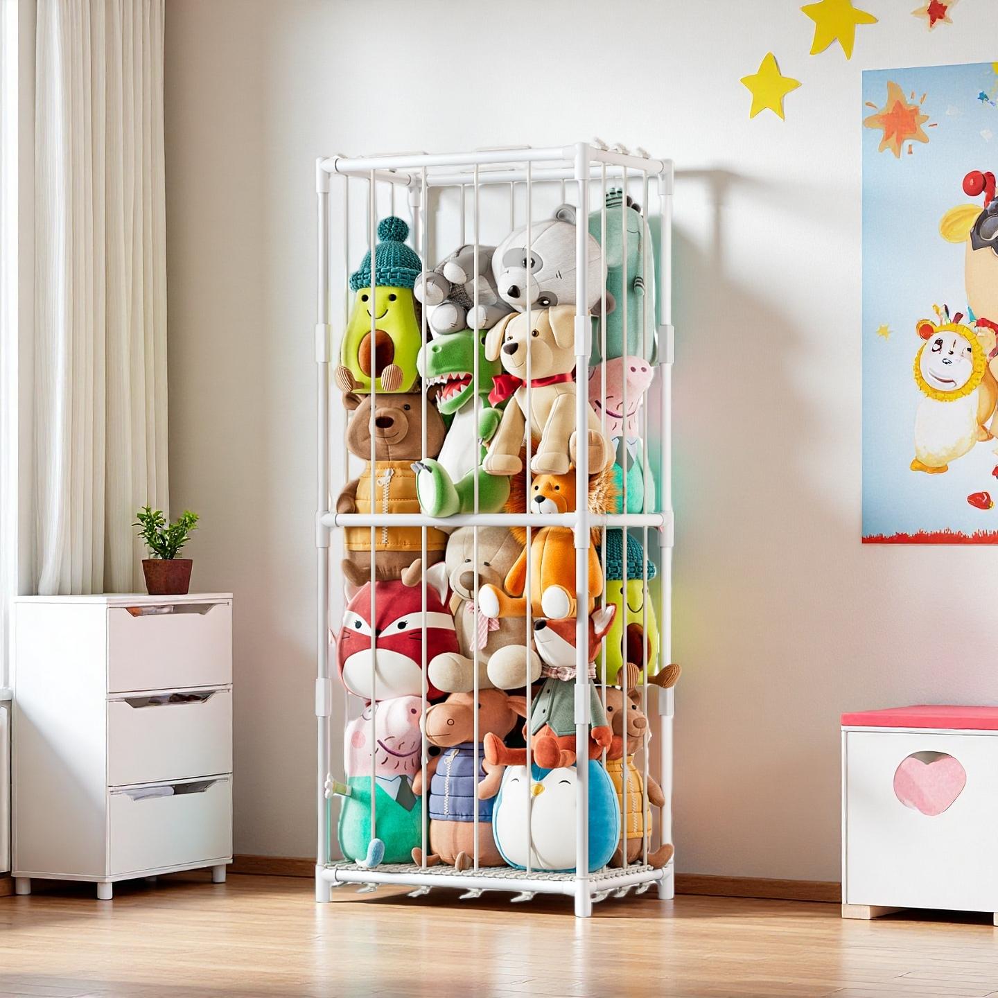 수직형 봉제인형 보관 정리함 동물원 테마 봉제인형 진열 - Kids Storage Toys 리뷰 및 가격