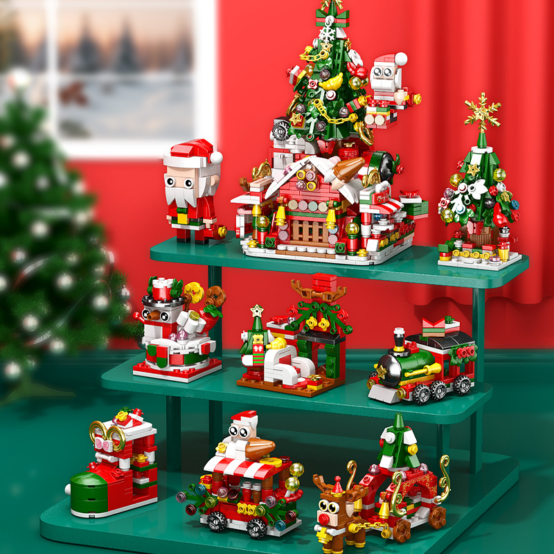 DIY 크리스마스 엘크 사슴 산타클로스 기차 건축 상점 - Kids Xmas Toys Ideas 리뷰 및 가격
