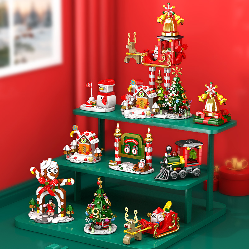DIY 크리스마스 엘크 사슴 산타클로스 기차 건축 상점 - Kids Xmas Toys Ideas 리뷰 및 가격