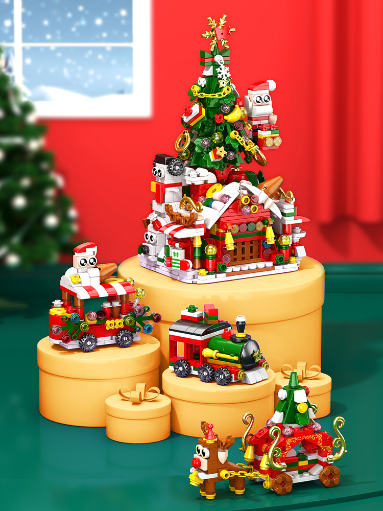 DIY 크리스마스 엘크 사슴 산타클로스 기차 건축 상점 - Kids Xmas Toys Ideas 리뷰 및 가격