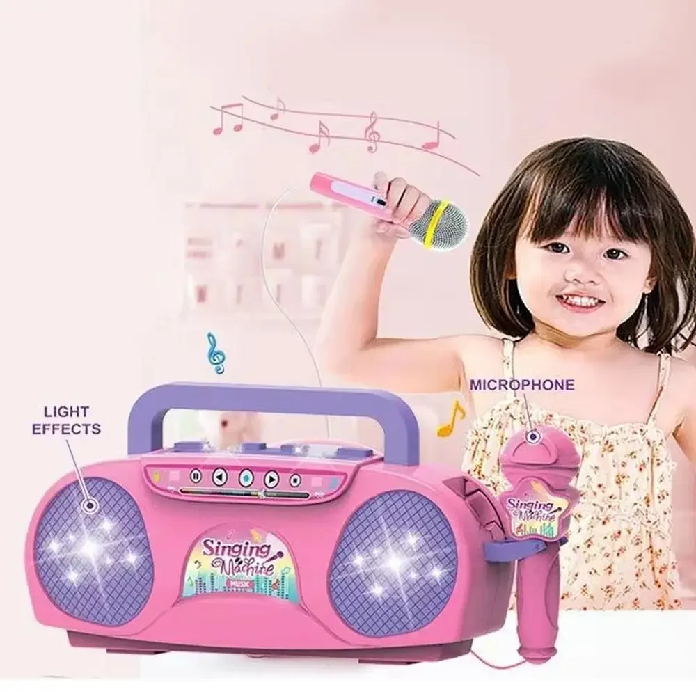마이크가있는 노래방 기계 조명이있는 휴대용 전기 노래  - Kids Microphone Karaoke 리뷰 및 가격