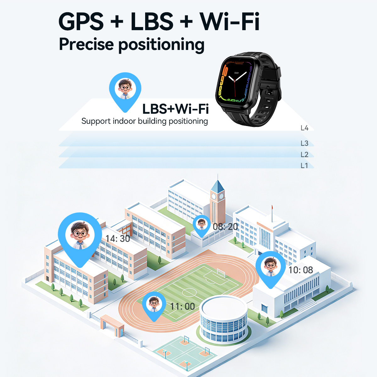 HOCO Y108 1.69인치 HD LCD 곡면 터치스 - Kids Smartwatch Gps 리뷰 및 가격