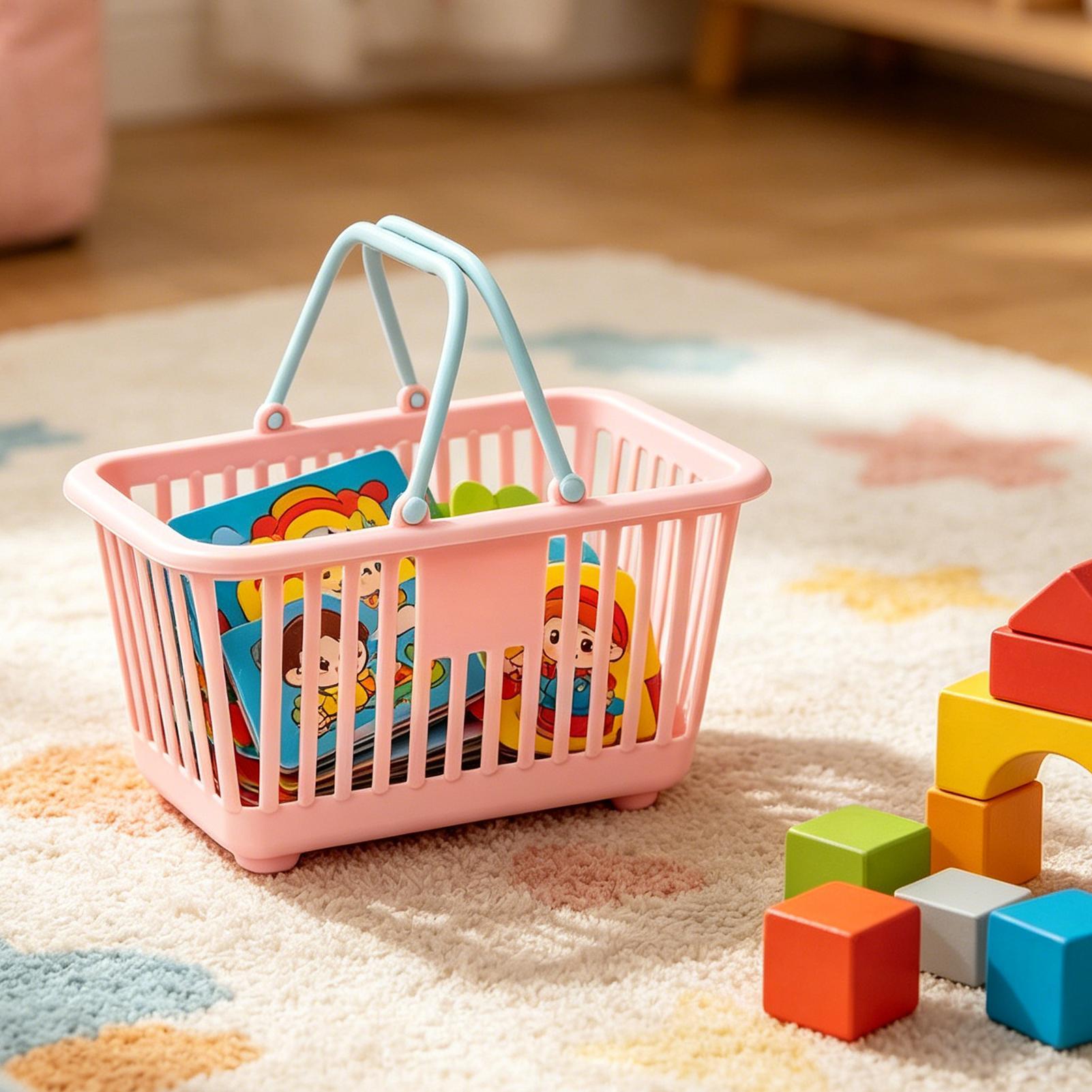 미니 쇼핑 바구니 휴대용 정리함 손잡이 포함 어린이 장 - Kids Toys Shop 리뷰 및 가격