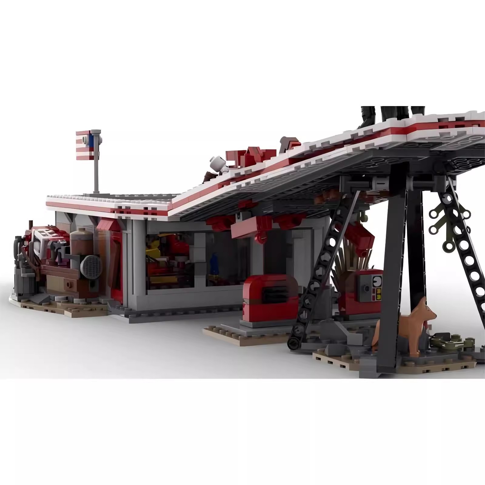 MOC 게임 폴아웃 4 레드 로켓 트럭 스톱 빌딩 블록 - Kids Xmas Toys Ideas 리뷰 및 가격