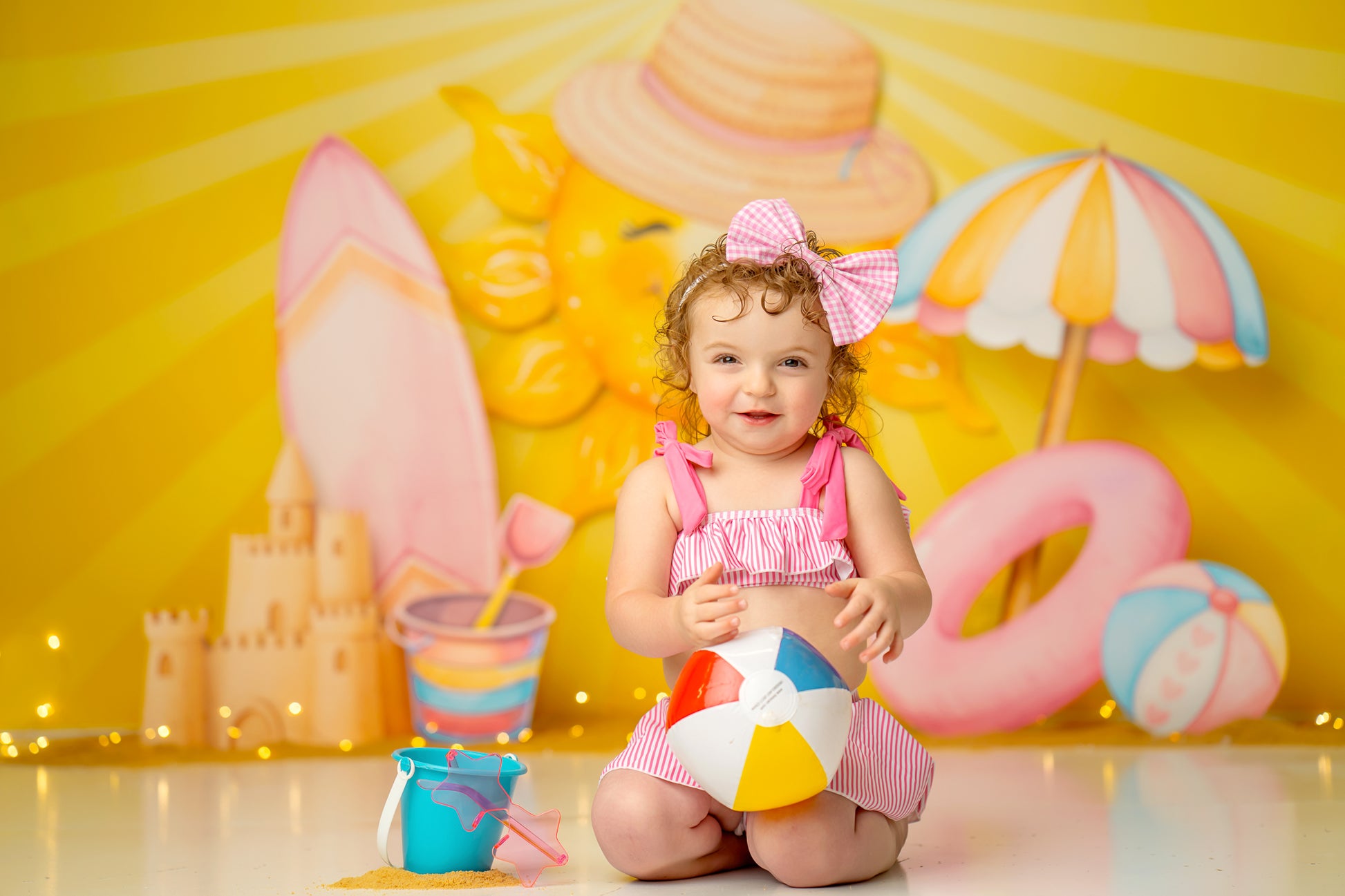 활기 넘치는 여름 해변 사진 배경 웃는 태양 서핑보드  - Toys Background For Kids 리뷰 및 가격