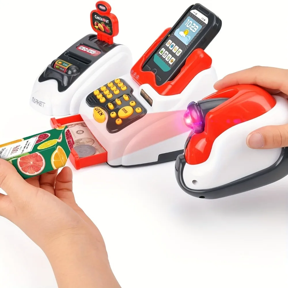 체크 아웃 스캐너 과일 카드 리더 신용 카드 기계 놀이 - Kids Toys Shop 리뷰 및 가격